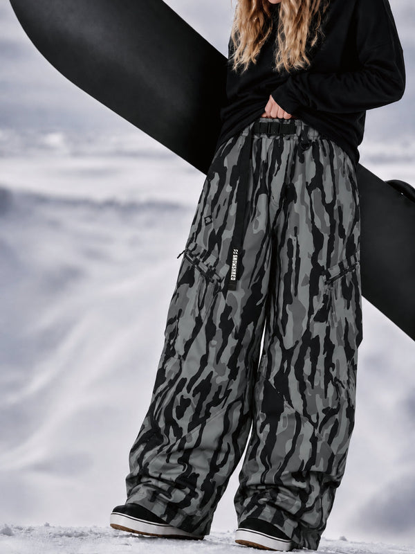 TerrainFlex Freestyle Oversized Cargo Snowboardhose für Damen – Crew Edition