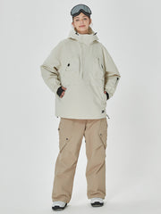 Baggy Freerider Anorak-Jacke für Damen mit Cargo-Snowboardhose