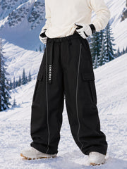 Wild Motion Herren-Snowboardhose mit reflektierenden Cargotaschen und extra weitem Schnitt