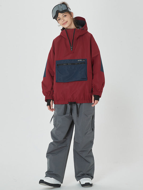 Damen-Winterbomber-Schneejacke mit Prime Cargo Baggy Snowboardhose