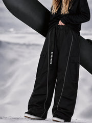 Wild Motion Damen-Snowboardhose mit reflektierenden Cargotaschen und extra weitem Schnitt