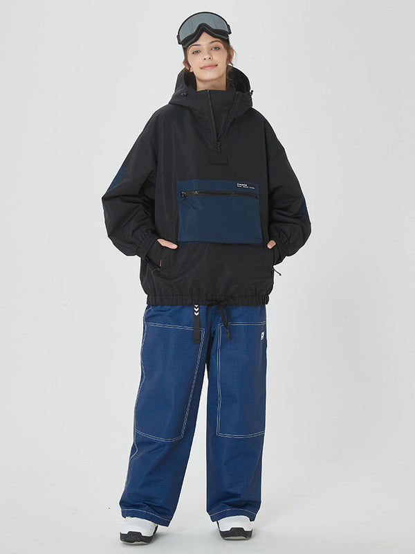 Damen-Mountain-Freerider-Freestyle-Skianzug, Baggy-Schneejacke und -hose