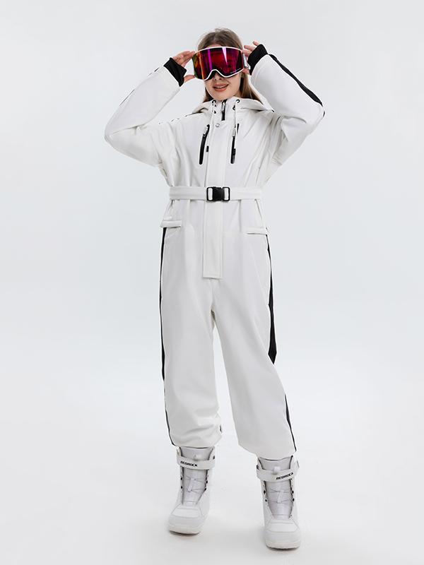 Arctic Queen Stripe Mountain Infinity Einteiler-Schneeanzug für Damen, Ski-Overall
