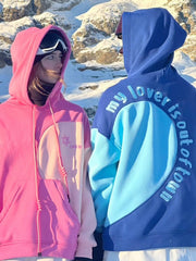 Snowall Damen Unisex Paare Schneemond Schnee Hoodie