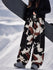 Wild Motion Super Baggy Schneehose für Damen – Reflektierendes Colorblock-Design mit mehreren Taschen