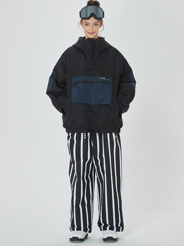 Damen-Mountain-Freerider-Freestyle-Skianzug, Baggy-Schneejacke und -hose