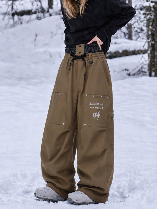 Camden Punk Rivet Street Utility Cargo Snowboardhose für Damen – Baggy Freestyle Passform