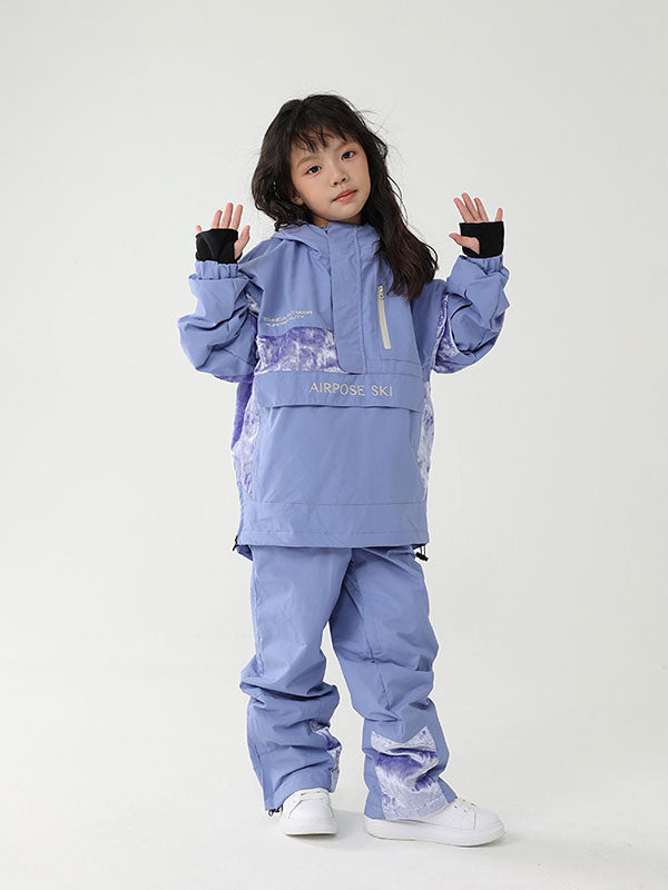 Air Pose Kinder-Cargo-Schneejacke und -hose mit Blumenmuster