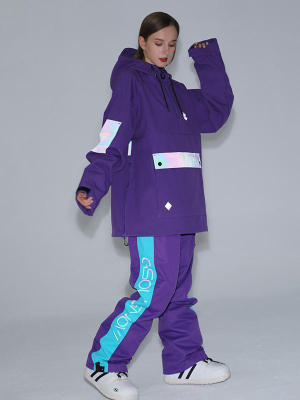 Gsou Snow Unisex-Schneeanzüge mit Reflektoren für Damen und Herren