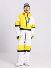 Cosone Winter-Windbreaker-Set für Herren mit Reißverschluss und Farbblock-Design, bestehend aus Jacke und Hose