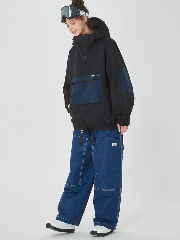 Damen-Mountain-Freerider-Freestyle-Skianzug, Baggy-Schneejacke und -hose
