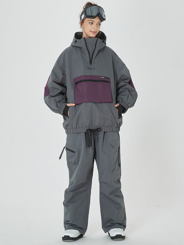 Damen-Winterbomber-Schneejacke mit Prime Cargo Baggy Snowboardhose