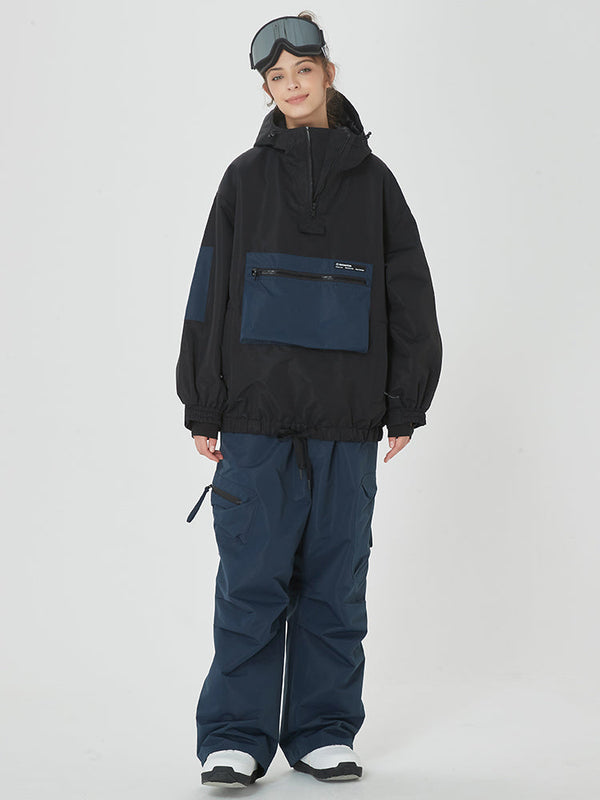 Damen-Winterbomber-Schneejacke mit Prime Cargo Baggy Snowboardhose