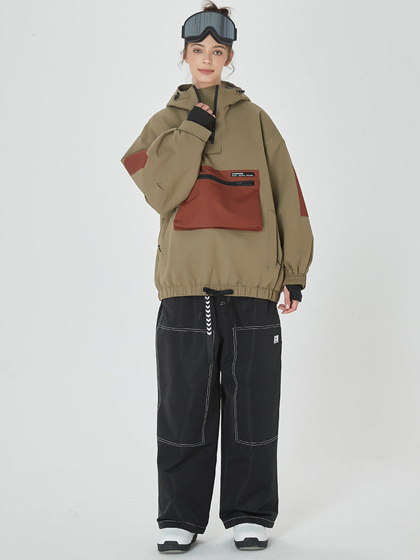 Damen-Mountain-Freerider-Freestyle-Skianzug, Baggy-Schneejacke und -hose