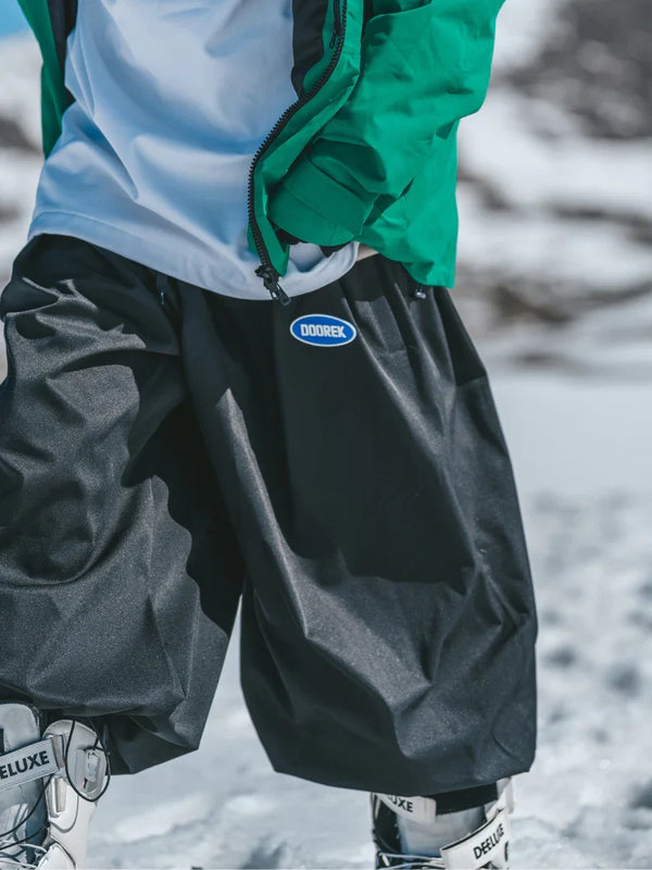 Doorek Unisex Fluff Baggy Schneehose für Herren