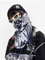 Vektor Unisex Bunte Winter-Fleece-Gesichtsmaske