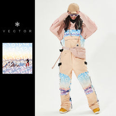 Damen Vector Mountain Queen Isolierte Latzhose, Schneehose