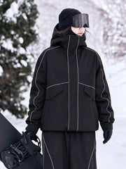 Veste de travail/neige UrbanCraft pour femme – Modèle utilitaire réfléchissant, coupe urbaine