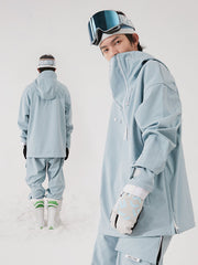Vector Unisex Fleece-Anorak mit Kapuze für Herren, isoliert, Schneejacke