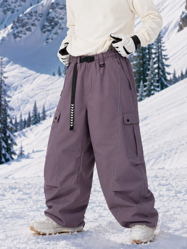 Wild Motion Herren-Snowboardhose mit reflektierenden Cargotaschen und extra weitem Schnitt