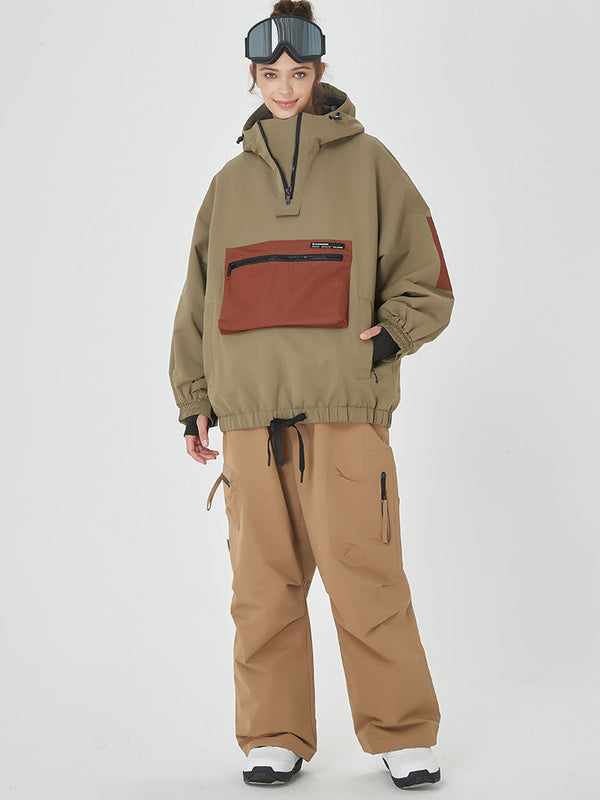 Damen-Winterbomber-Schneejacke mit Prime Cargo Baggy Snowboardhose
