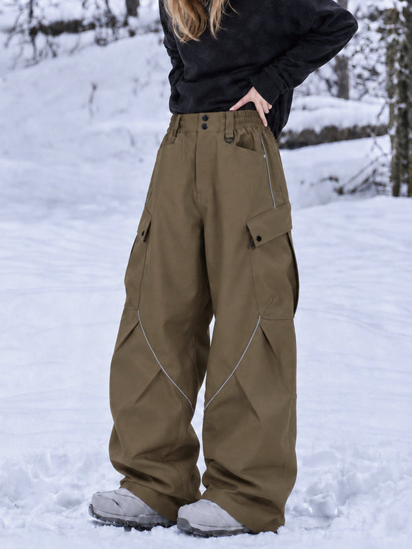 Pantalon de snowboard cargo ample et réfléchissant Camden Punk pour femme – Coupe Freestyle