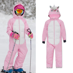 Mädchen Unisex Wasserdichter Winter-Einteiler Tierfreundlicher Einteiler Schneeanzug