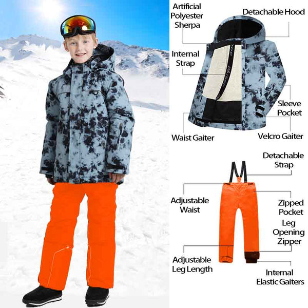 Phibee Little Adventurer Schneejacken- und Hosen-Set für Jungen