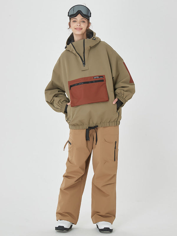 Damen-Winterbomber-Schneejacke mit Prime Cargo Baggy Snowboardhose