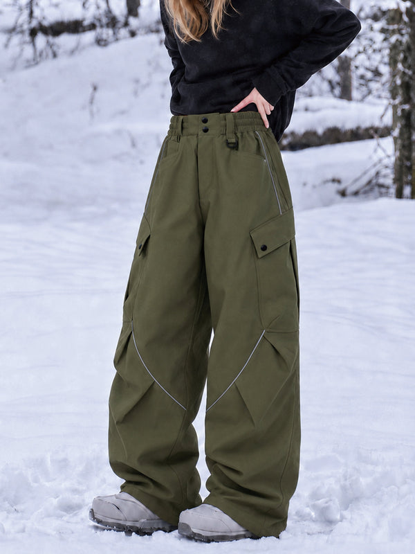 Pantalon de snowboard cargo ample et réfléchissant Camden Punk pour femme – Coupe Freestyle