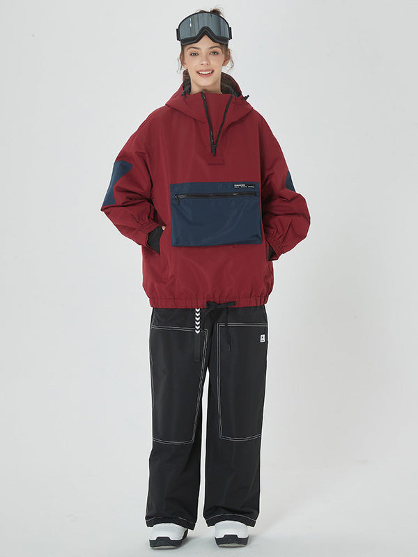 Damen-Mountain-Freerider-Freestyle-Skianzug, Baggy-Schneejacke und -hose
