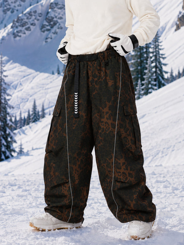 Wild Motion Herren-Snowboardhose mit reflektierenden Cargotaschen und extra weitem Schnitt
