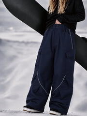 Pantalon de snowboard cargo ample et réfléchissant Camden Punk pour femme – Coupe Freestyle