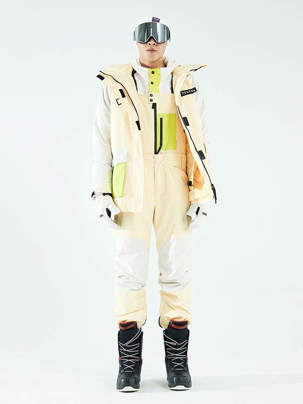 Herren-Winter-Einladungs-Schneeanzüge im Colorblock-Design