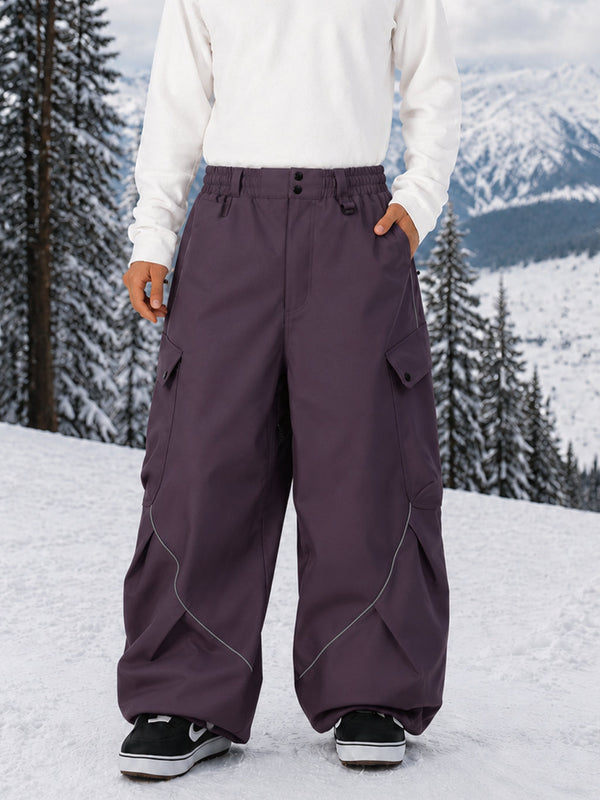 Camden Punk Reflective Street Utility Cargo Snowboardhose für Herren – Baggy Freestyle Passform
