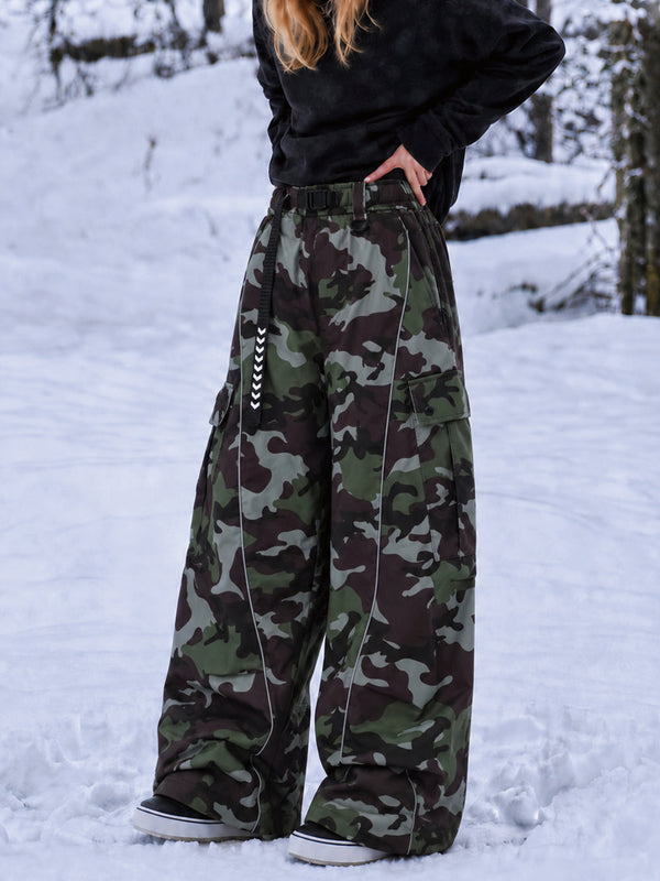 Wild Motion Damen-Snowboardhose mit reflektierenden Cargotaschen und extra weitem Schnitt
