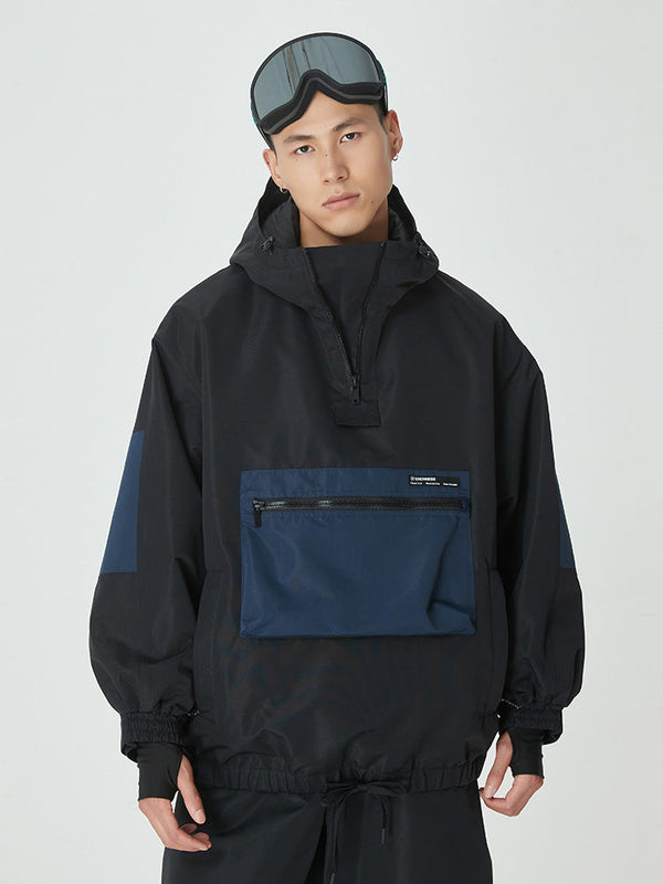 AlpineCruise Herren-Snowboardjacke im Baggy-Bomber-Stil mit Cargotasche