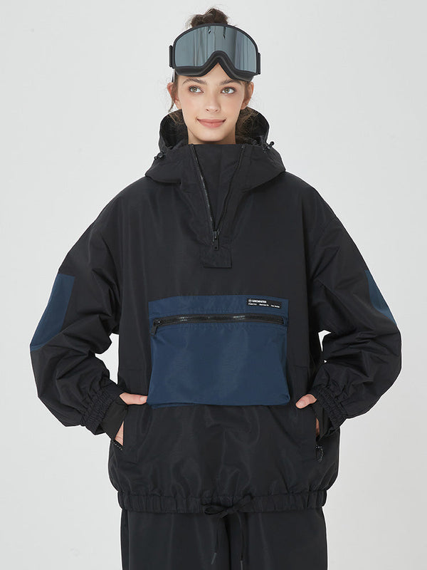 AlpineCruise Damen-Snowboardjacke im Baggy-Bomber-Stil mit Cargotasche