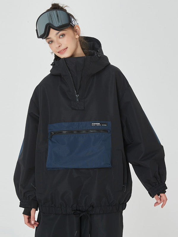 AlpineCruise Damen-Snowboardjacke im Baggy-Bomber-Stil mit Cargotasche