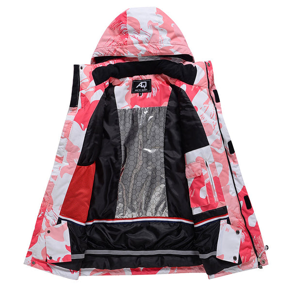 Damen-Schneejacke Arctic Queen, isoliert, rosa, aus Gänsehaut