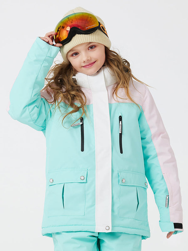 Wasserdichte Unisex-Schneejacke für Kinder und Bergliebhaber