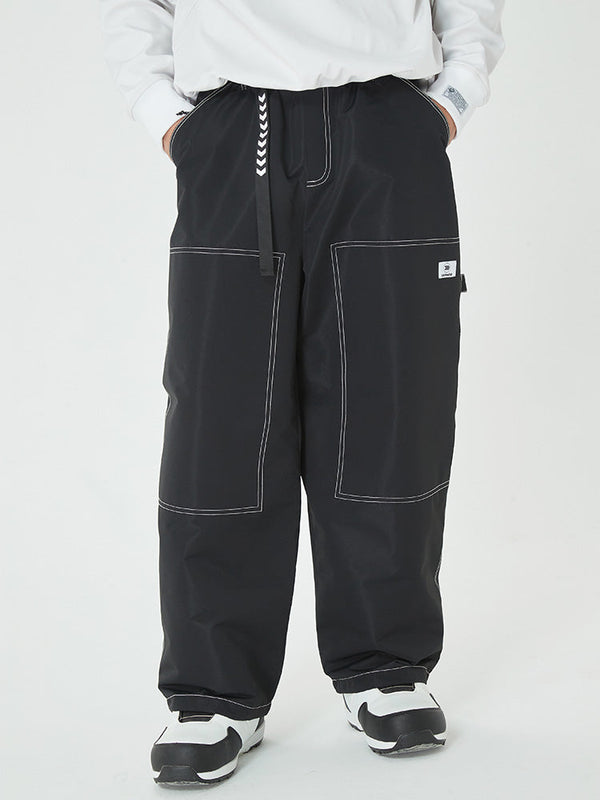 Herren Mountain Freerider Denim Cargo Pants Baggy Snowboard Pants
