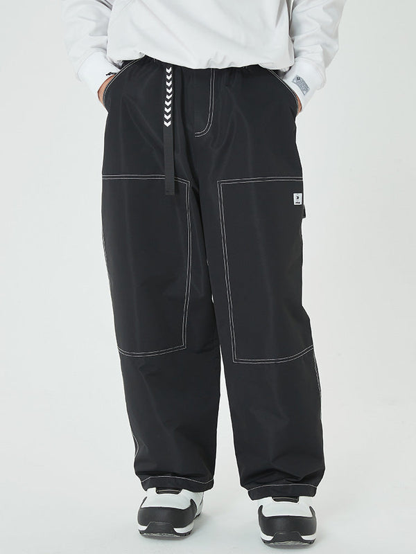 Herren Mountain Freerider Denim Cargo Pants Baggy Snowboard Pants