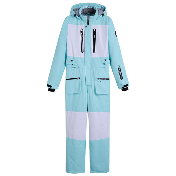 Damen-Schneeanzug in fluoreszierendem Grün