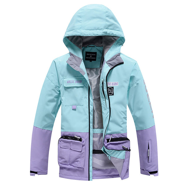 Sportliche Unisex-Schneejacke mit lustigen Punkten