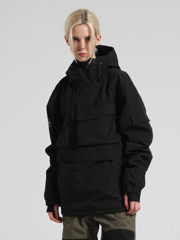 Gsou Snow Winter Action Anorak Cargo Snowboardjacke für Damen
