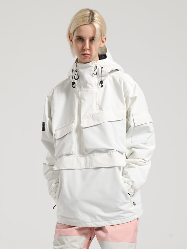 Gsou Snow Winter Action Anorak Cargo Snowboardjacke für Damen
