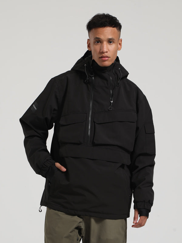 Gsou Snow Winter Action Cargo Anorak Snowboardjacke für Herren