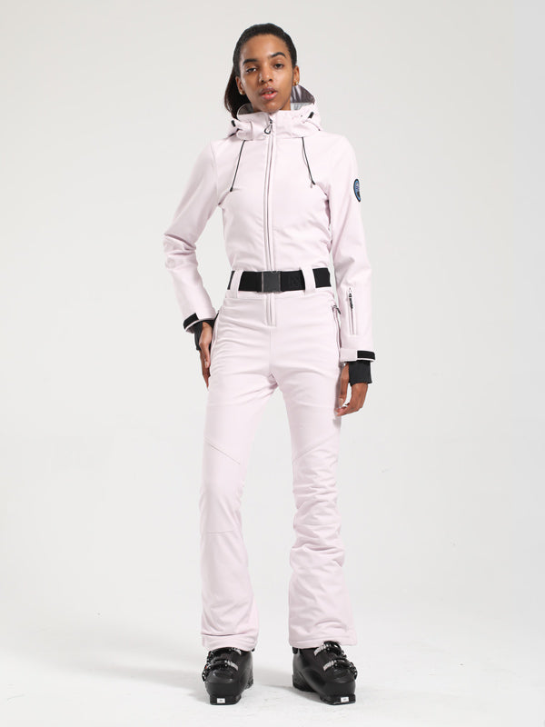 Gsou Snow Classic Damen-Skianzug mit Gürtel und ausgestelltem Bein
