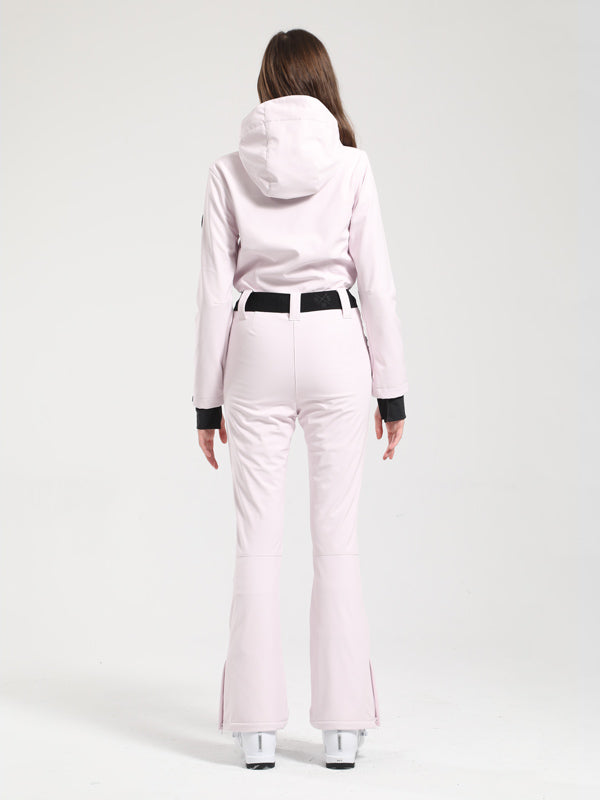 Gsou Snow Classic Damen-Skianzug mit Gürtel und ausgestelltem Bein